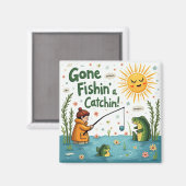 Gone Fishin' Vibes Magnet (Vorderseite/Rückseite)