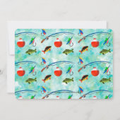 Gone Fishing 5. Geburtstag Little Fisherman Foto Einladung (Rückseite)