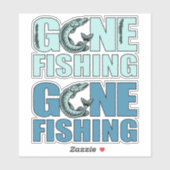 GONE FISHING AUFKLEBER (Blatt)