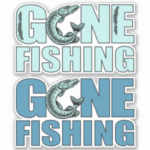 GONE FISHING AUFKLEBER