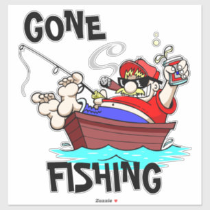 Gone Fishing Auto Decal Aufkleber