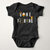 Gone Fishing Baby Bodysuit Baby Strampler (Vorderseite)
