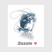 Gone Fishing Bass Blue Sticker | Die Aufkleber (Blatt)