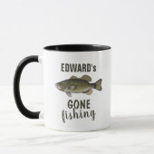Gone Fishing Bass Fish Modern Fisherman Cute Tasse (Links)