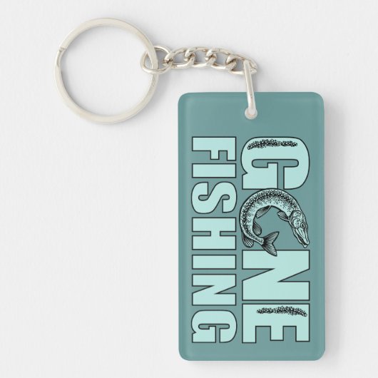 GONE FISHING benutzerdefinierte Schlüsselkette Schlüsselanhänger (Vorderseite)