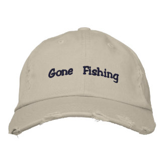 Gone Fishing Bestickte Baseballkappe