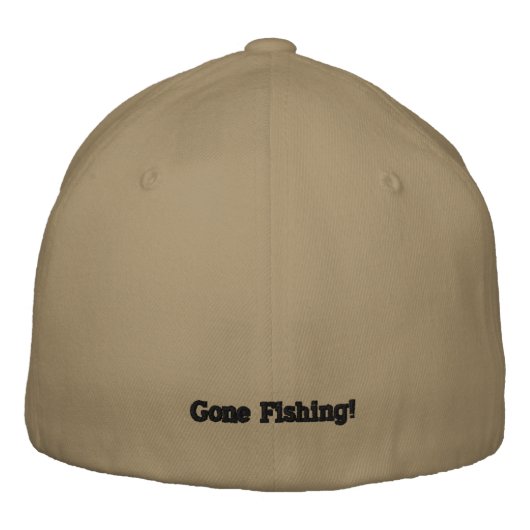 Gone Fishing Bestickte Baseballkappe (Rückseite)