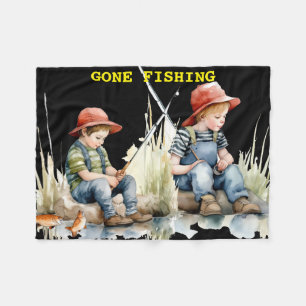 "GONE FISHING" BLANKET FÜR KINDER FLEECEDECKE