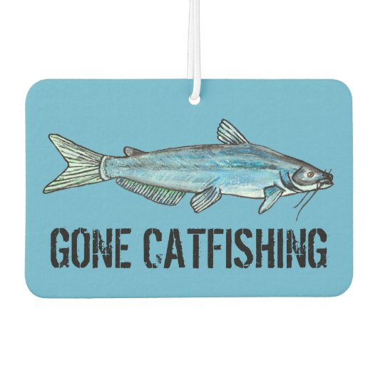 Gone Fishing Blue Catfish Autolufterfrischer (Vorderseite)
