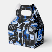 Gone Fishing Blue Muster Gable Geschenkschachtel (Rückseite)