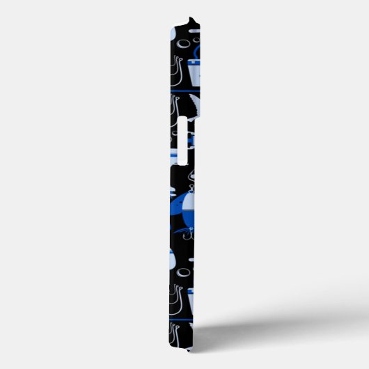 Gone Fishing Blue Pattern Case-Mate iPhone Hülle (Rückseite / Rechts)