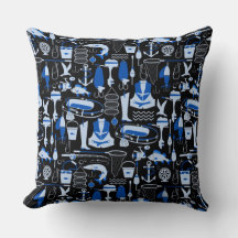Gone Fishing Blue Pattern
