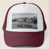 Gone Fishing Boote Truckerkappe (Vorderseite)
