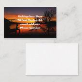 Gone Fishing Business Card Visitenkarte (Vorne/Hinten)