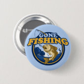Gone Fishing Button (Vorne & Hinten)