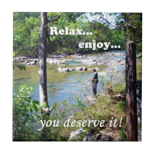 Gone Fishing Card Fliese (Vorderseite)
