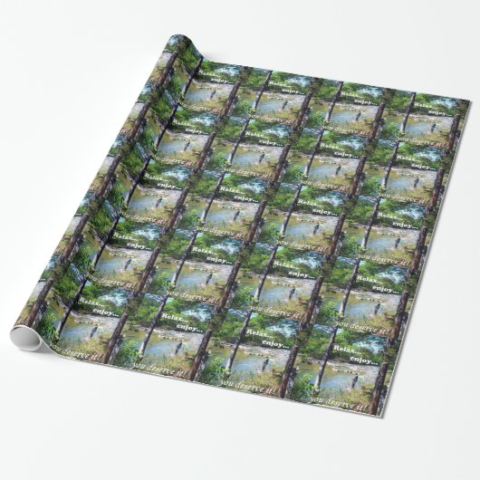Gone Fishing Card Geschenkpapier (Ungerollt)