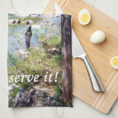 Gone Fishing Card Handtuch (Viertel Falte)
