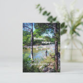 Gone Fishing Card Postkarte (Stehend Vorderseite)