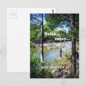 Gone Fishing Card Postkarte (Vorne/Hinten)