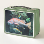 Gone Fishing Colorful Rockfish Foto Metall Brotdose (Rückseite)
