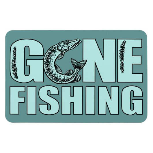 GONE FISHING Custom Magnet (Horizontal)