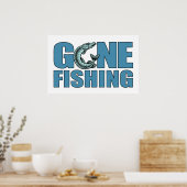 GONE FISHING Custom Poster (Küche)