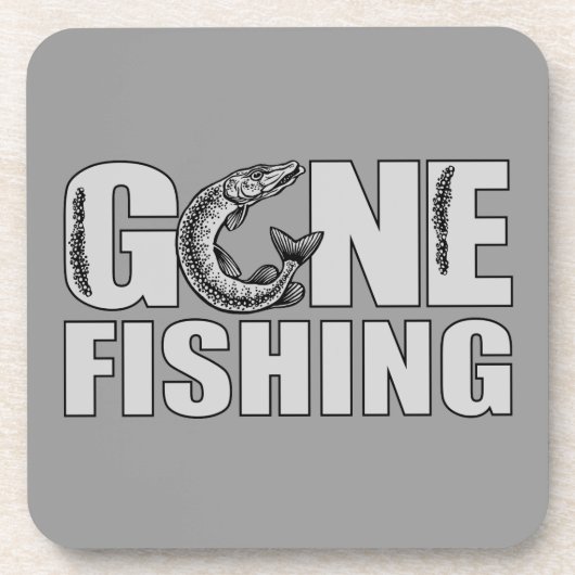 GONE FISHING Custom Untersetzer (Vorderseite)