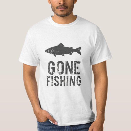 Gone Fishing Design T-Shirt (Vorderseite)