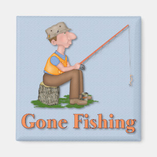 Gone Fishing Fischer Magnet