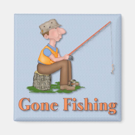 Gone Fishing Fischer Magnet (Vorne)