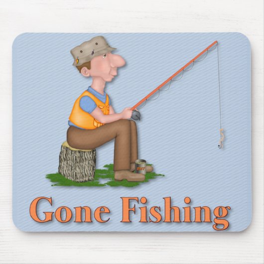 Gone Fishing Fischer Mousepad (Vorne)