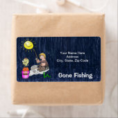 Gone Fishing Fish Fisherman Labels (Insitu)