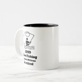Gone Fishing Fisherman Retirement Gift Zweifarbige Tasse (Vorderseite Links)