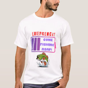 Gone Fishing Funny Shirt Low Battery Fisher Gesche