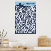 Gone Fishing Gast Book Poster - 250 Unterschriften (Küche)