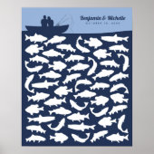 Gone Fishing Gast Book Poster - 50 Unterschriften (Vorne)