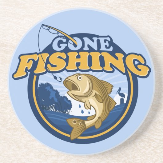 Gone Fishing Getränkeuntersetzer (Vorne)