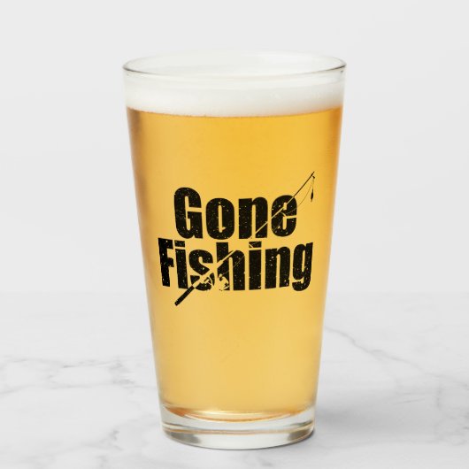 Gone Fishing Glas (Vorne (Gefüllt))