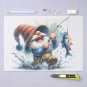Gone Fishing Gnome Seidenpapier (Handwerk)