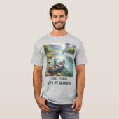 Gone Fishing Großvater AI-Kunst Basic T-Shirt (Vorne ganz)