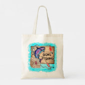 Gone Fishing individuelle Name Totbag Tragetasche (Rückseite)