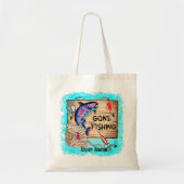 Gone Fishing individuelle Name Totbag Tragetasche (Vorne)