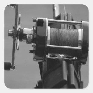 Gone Fishing.jpg Quadratischer Aufkleber