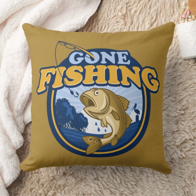 Gone Fishing Kissen (Decke)