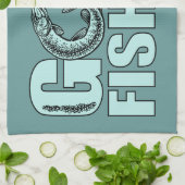 GONE FISHING Küchenhandtuch Handtuch (Gefaltet)