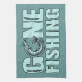 GONE FISHING Küchenhandtuch Handtuch (Vertikal)