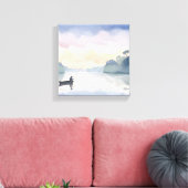 Gone Fishing | Lake Airline Wasserfarbe Friedlich Leinwanddruck (Insitu (Wohnzimmer))