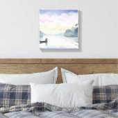 Gone Fishing | Lake Airline Wasserfarbe Friedlich Leinwanddruck (Insitu (Schlafzimmer))