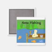 Gone Fishing Magnet (Vorderseite/Rückseite)